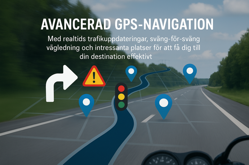 Avancerad GPS-navigation för motorcykel