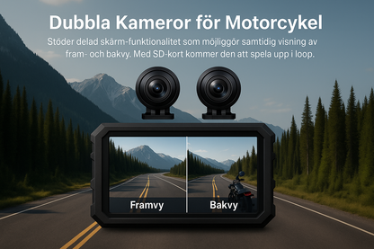 Dubbla Kameror för Motorcykel med korrekt ram-design