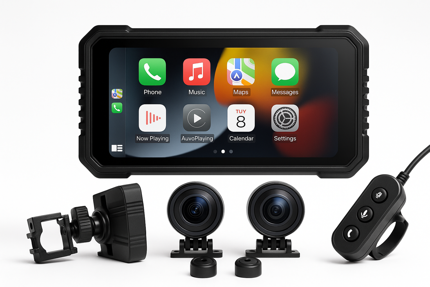 Professionell hero-bild av CarPlay-systemet