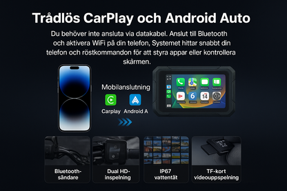Trådlös CarPlay och Android Auto på svenska